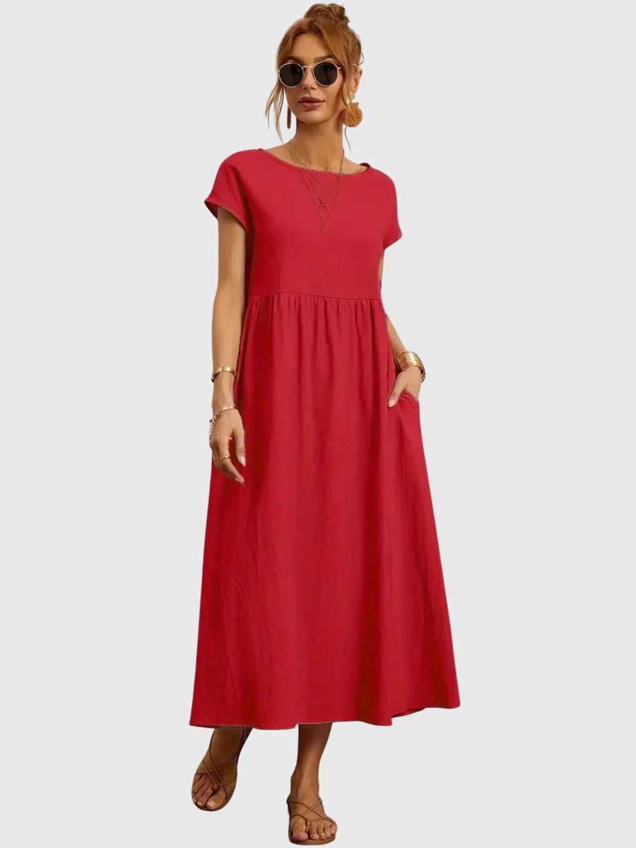 Giselle™ - Lekka sukienka kopertowa z kieszeniami